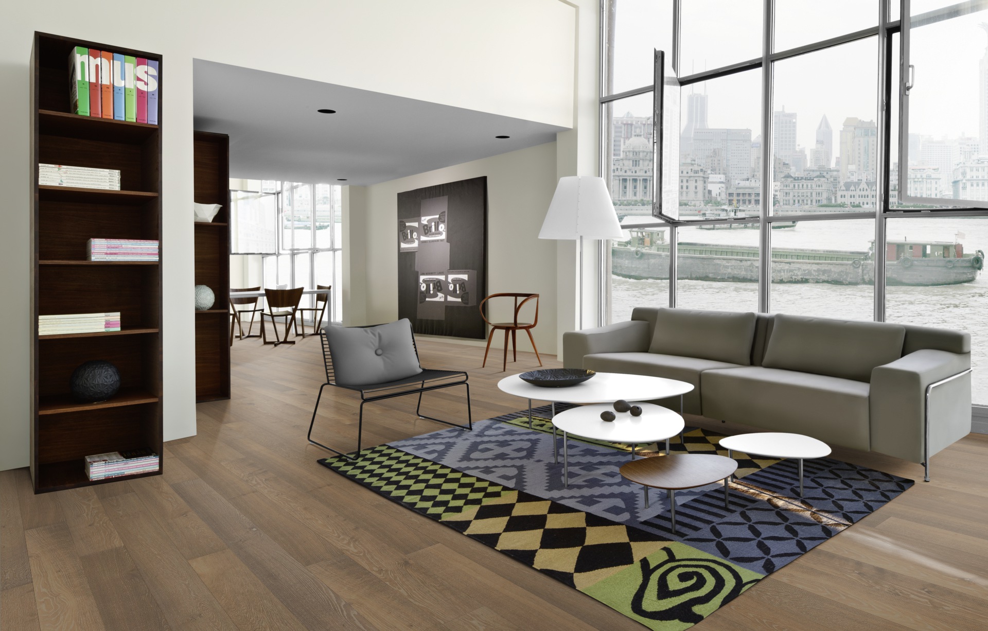 Паркетная доска Kahrs Новая классика Дуб Титан Nouveau Greige 151N8AEKGGKW220 Lively 2266×187×15 фото в интерьере